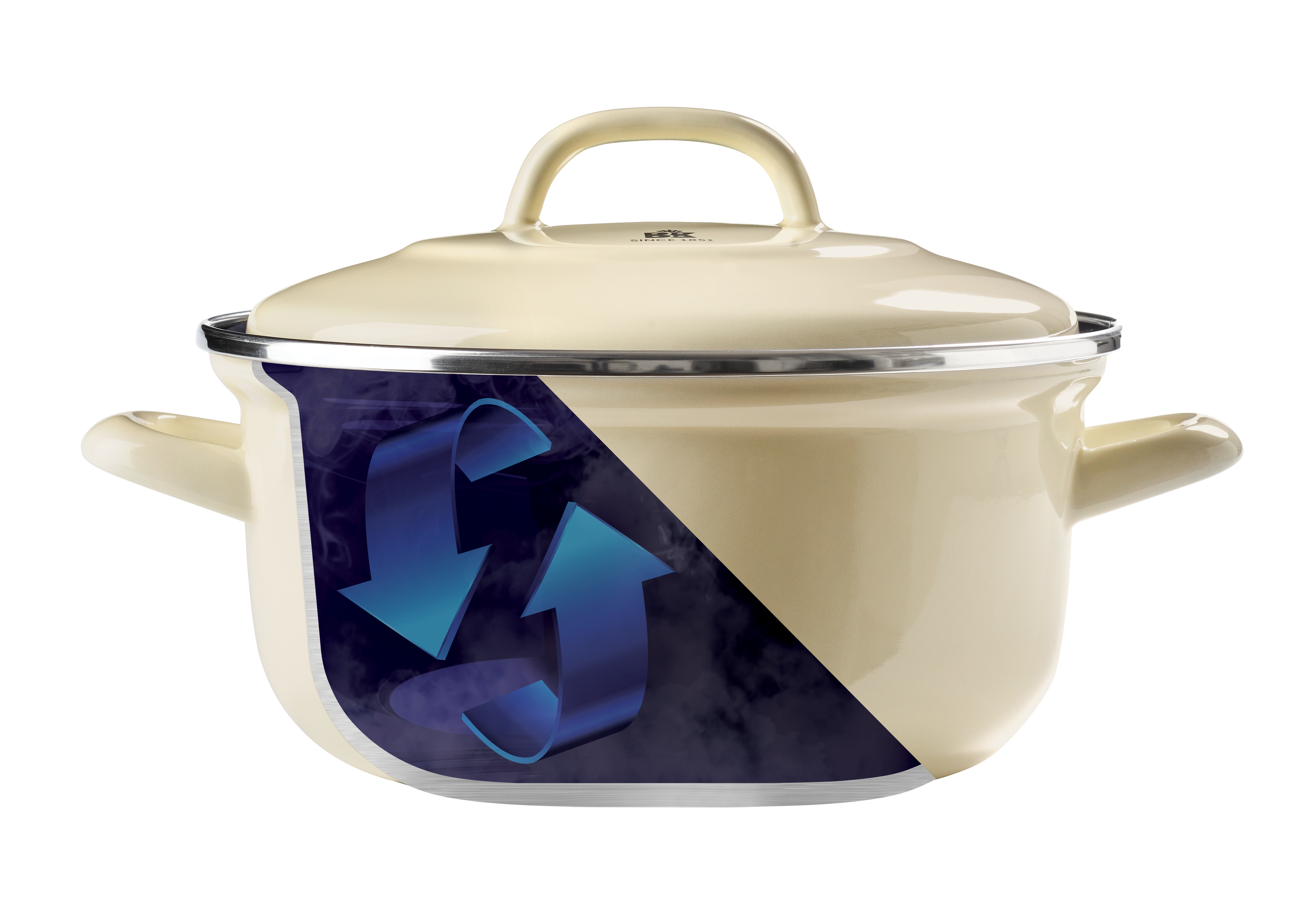 Indigo braadpan Creme