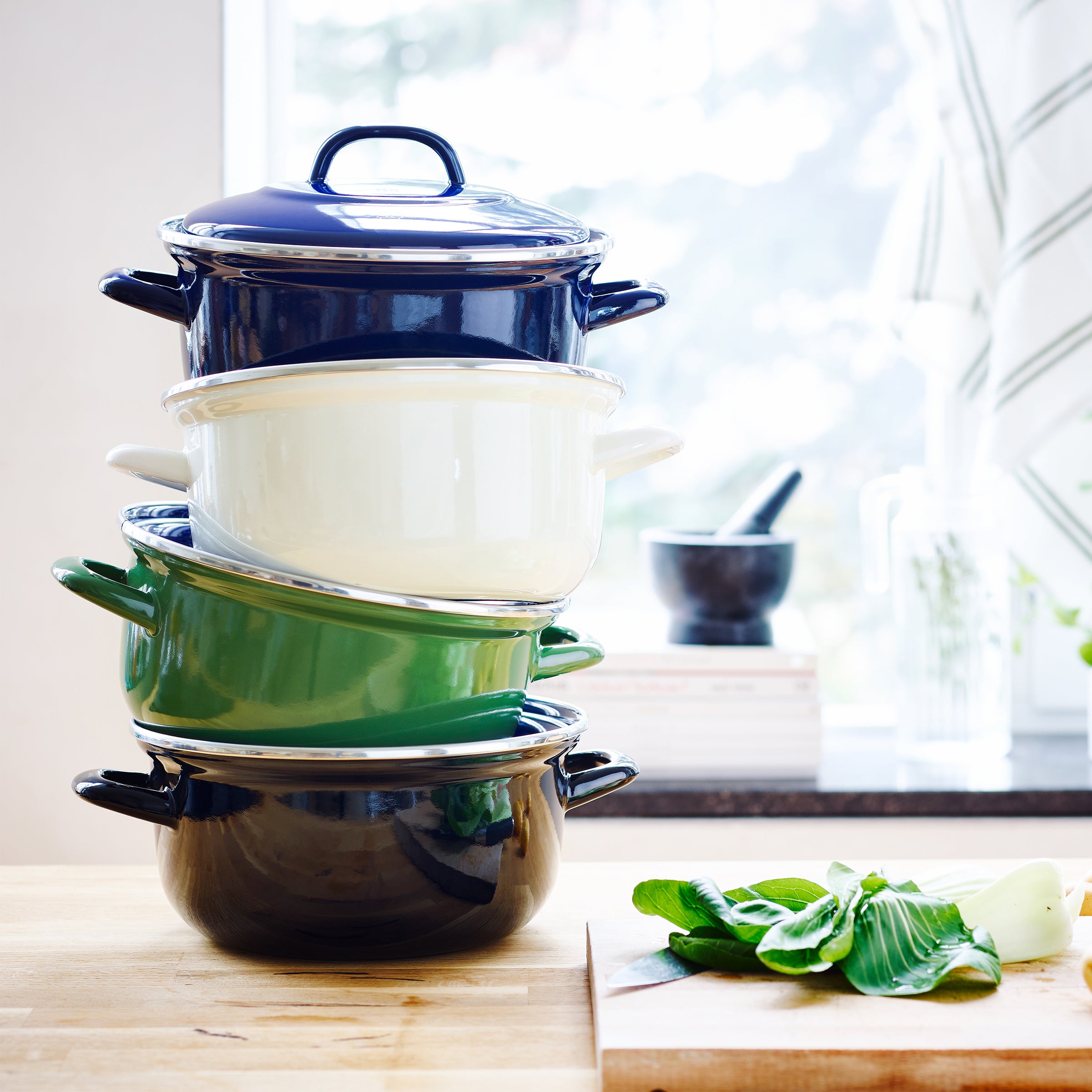 Indigo braadpan Cream