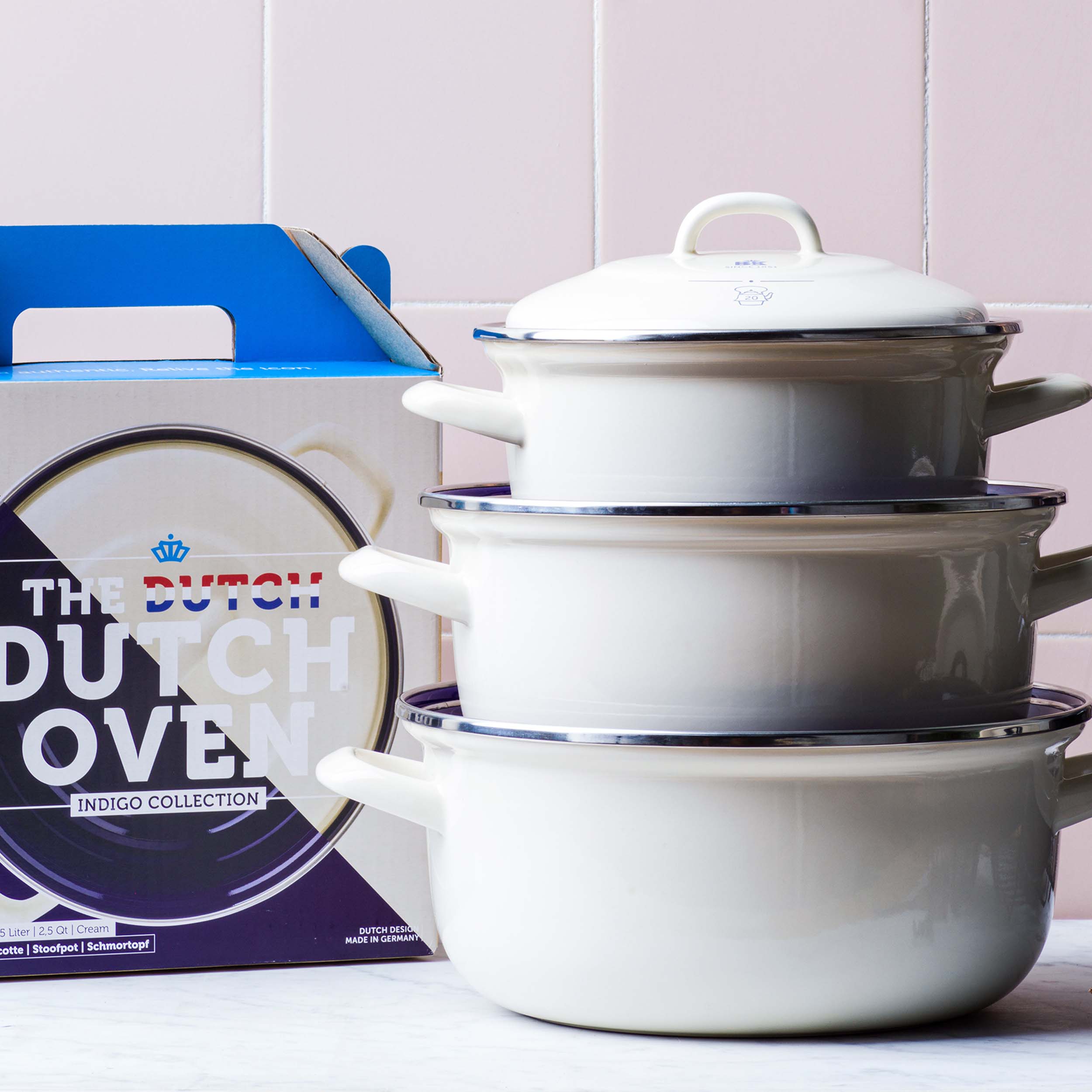 Indigo braadpan Cream