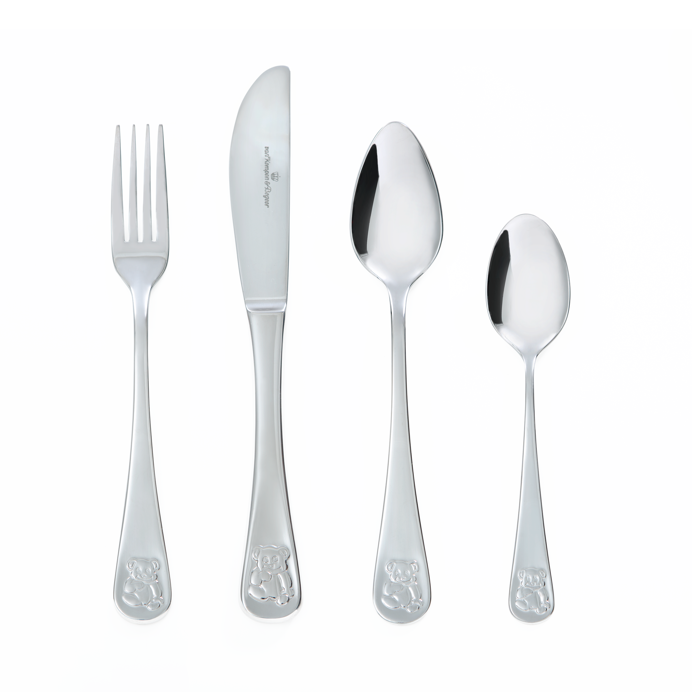 Kinderbestek met vrolijke beertjes