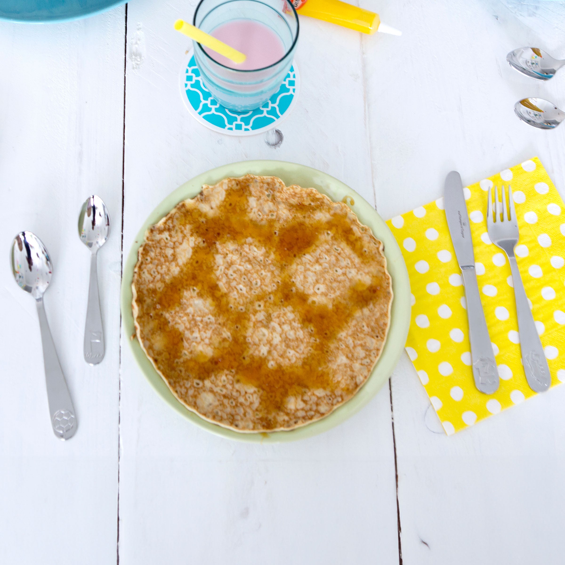 Kinderbestek voor de jonge voetballegende