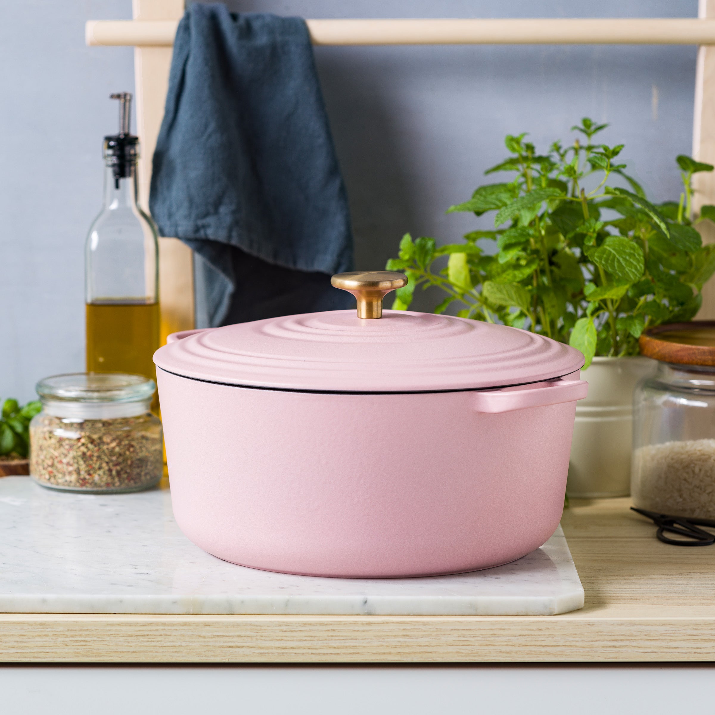 Bourgogne braadpan 28cm/6.7L Blush pink