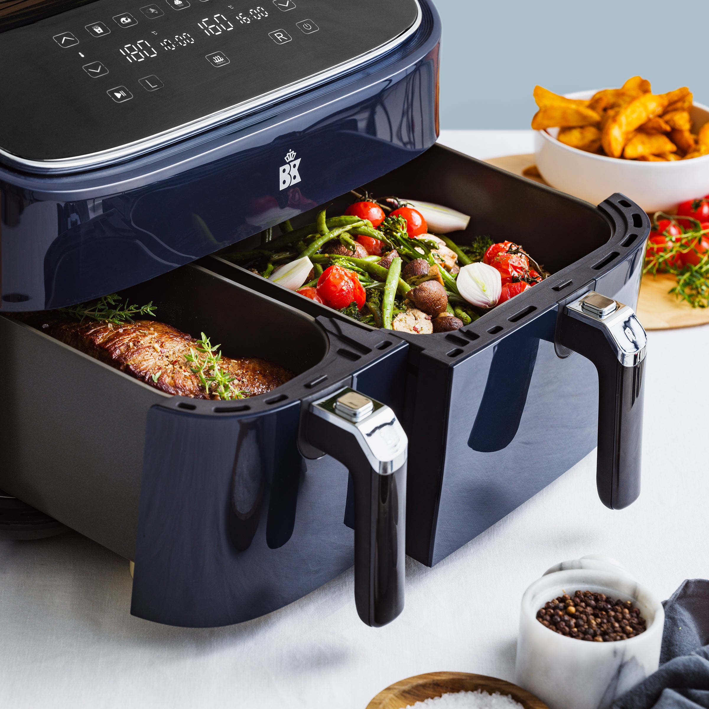 Supreme XXXL Dubbele Air Fryer 3L+6L