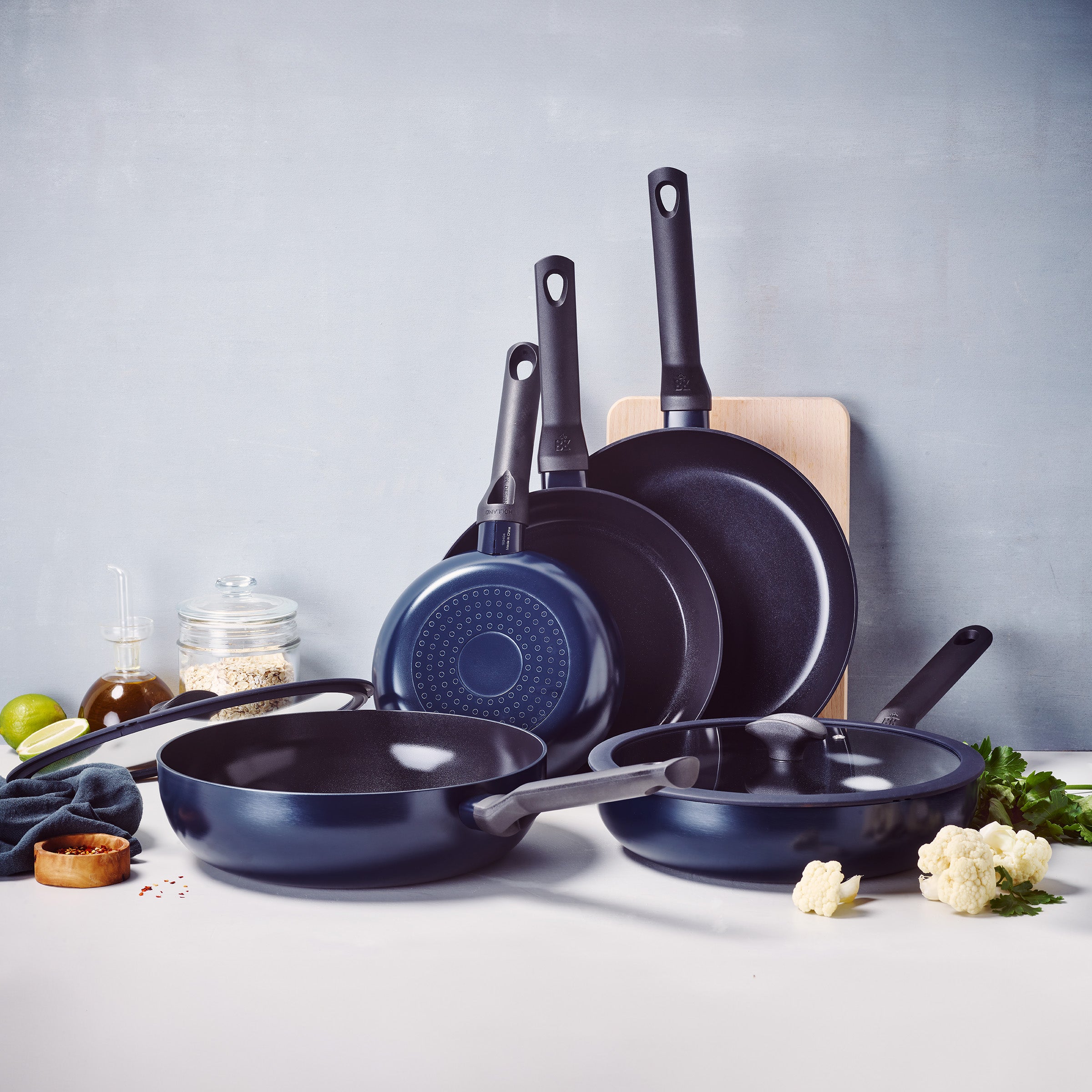 Enjoy Oxford Blue + Air Fryer 8-delige set