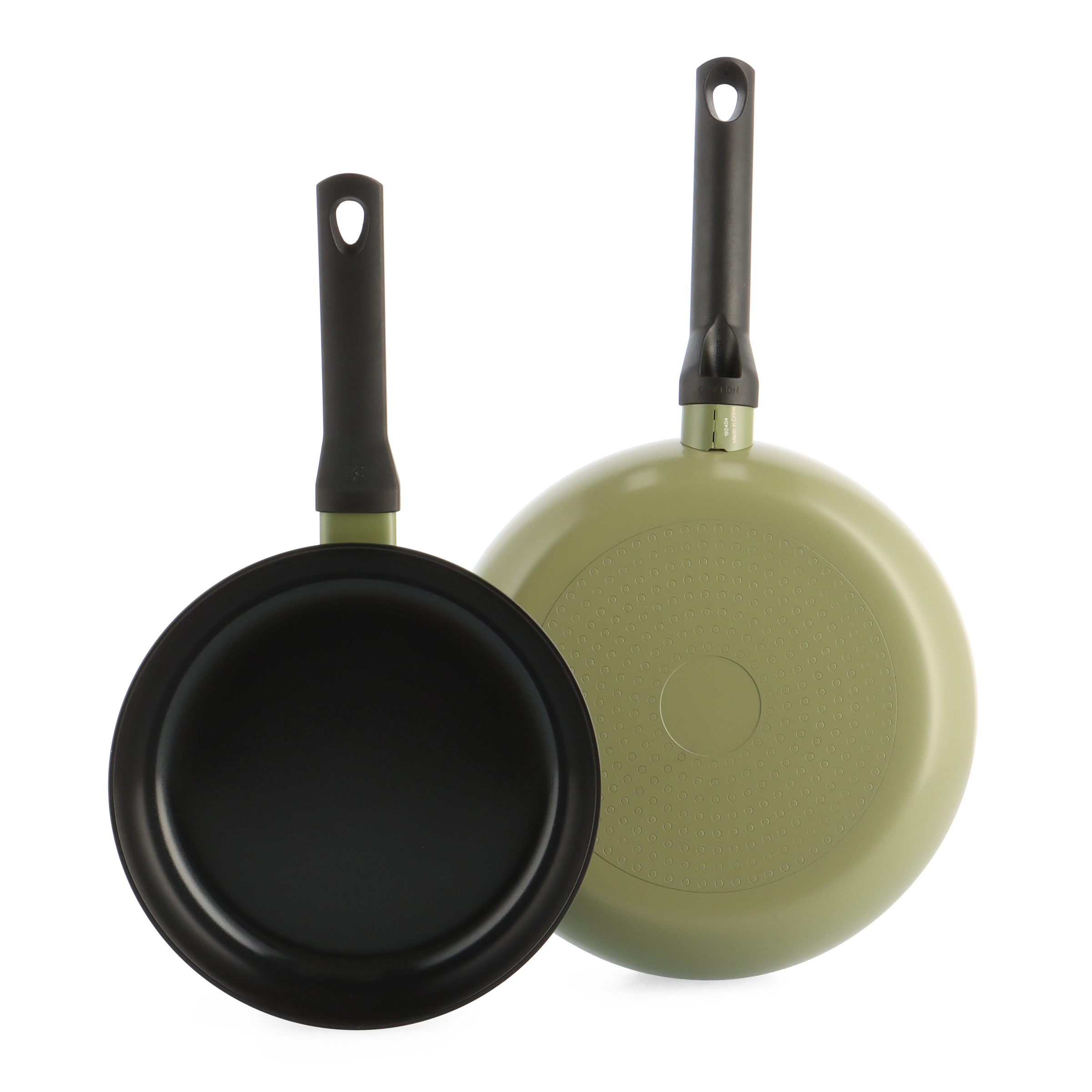 Enjoy 3-delig pannenset Olijfgroen met wok