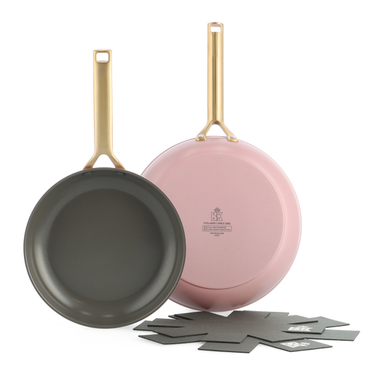 Sublime Blush Pink 2-delige koekenpannenset 24cm & 28cm