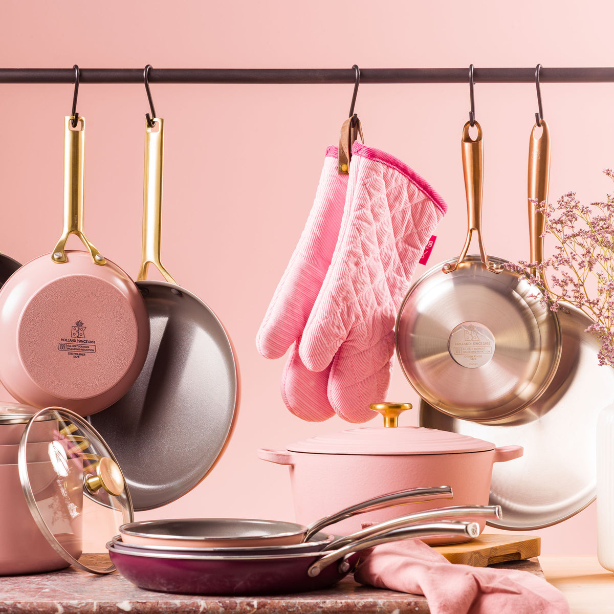 Pink RIbbon ovenwanten