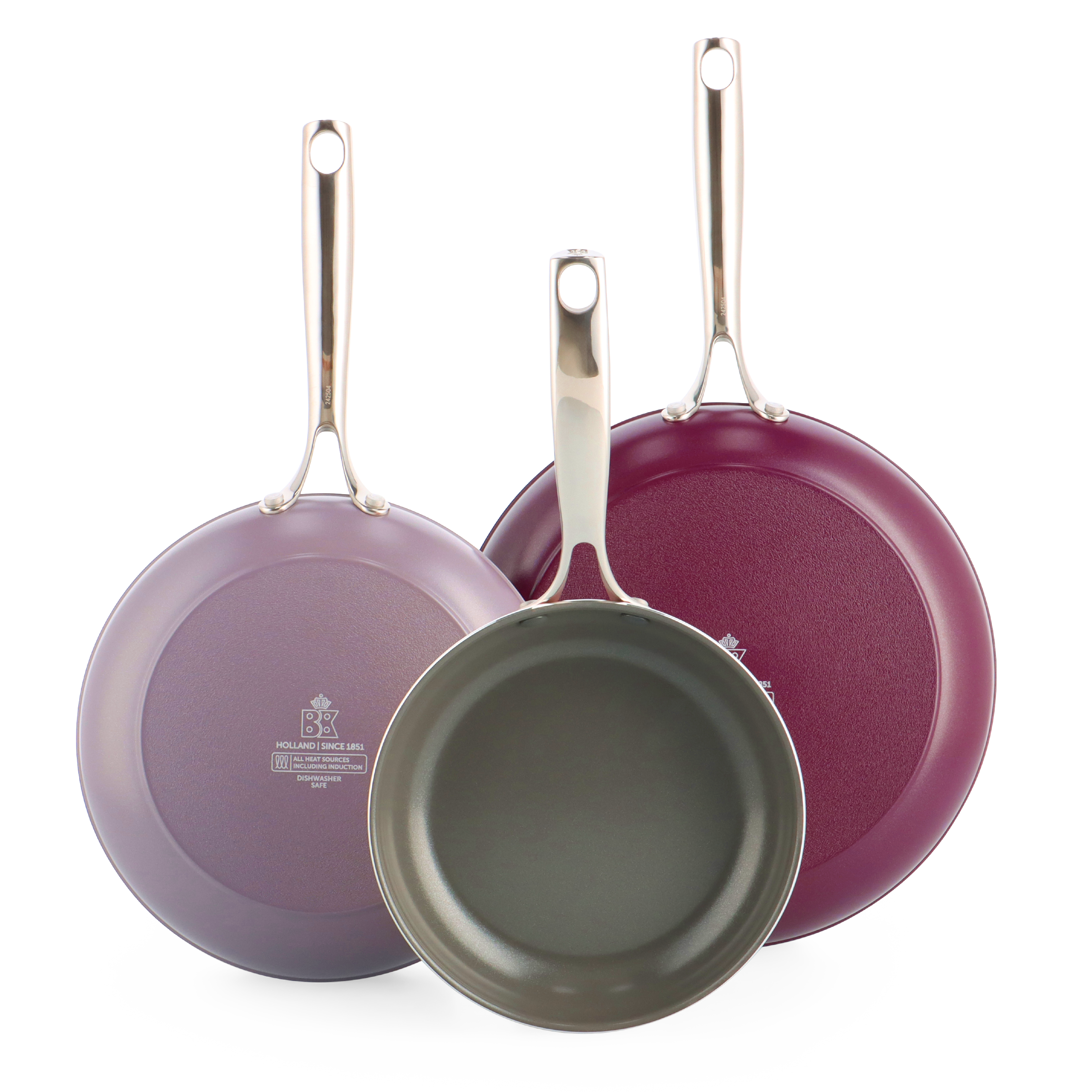 Sky violet 3-delige pannenset + Panbeschermers
