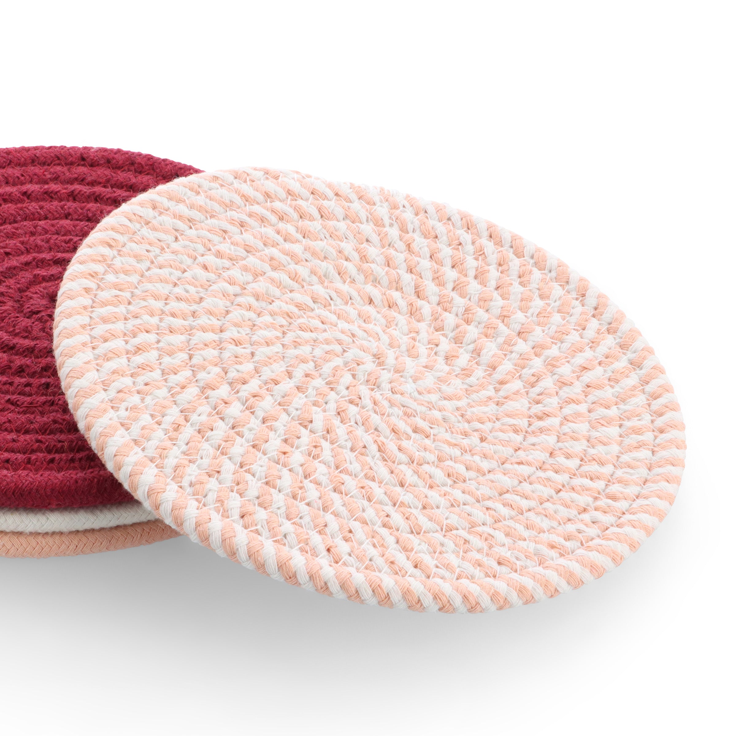 4-delige set onderzetters Pink