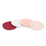 4-delige set onderzetters Pink