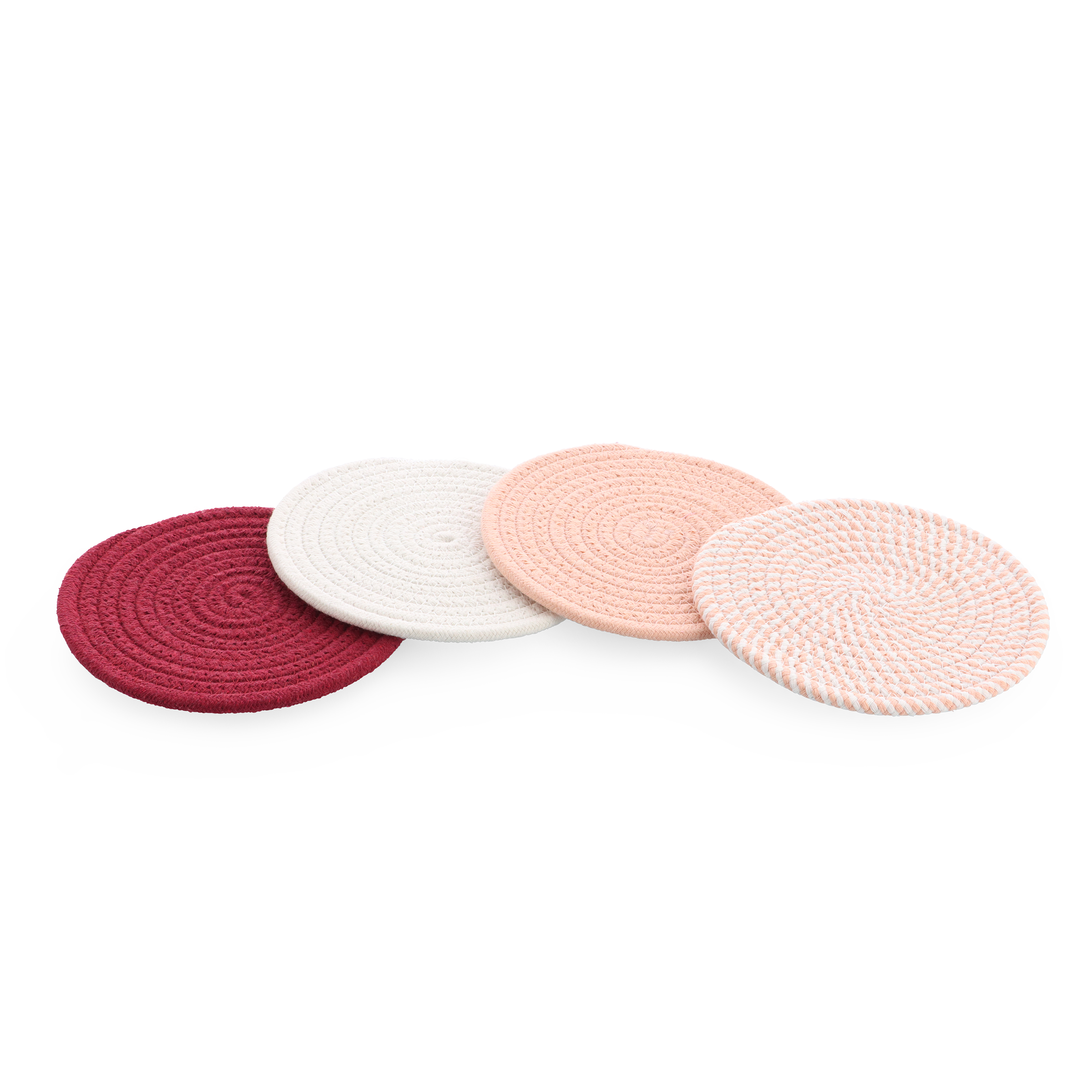 4-delige set onderzetters Pink