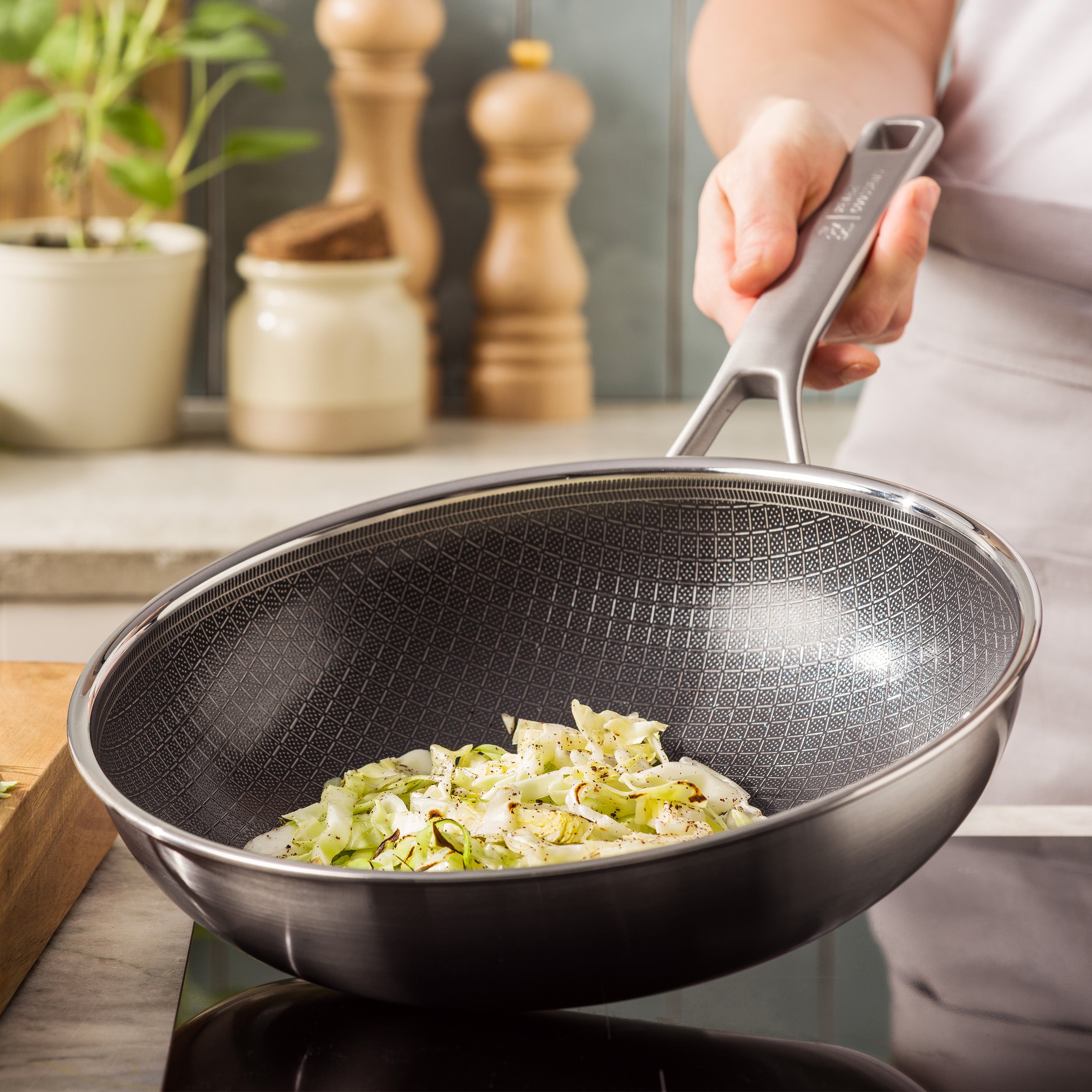 Durabond Hybride koekenpanset (24cm + 28cm) + wok