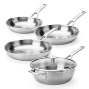 Maestro RVS koekenpanset (20cm + 24cm + 28cm) + Sauteuse