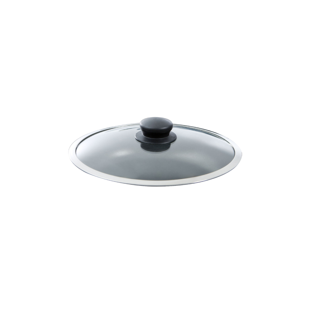 Easy glasdeksel met RVS rand 24 cm
