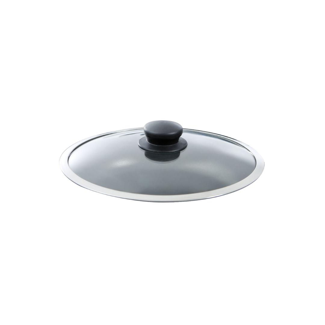 Easy glasdeksel met RVS rand 28 cm