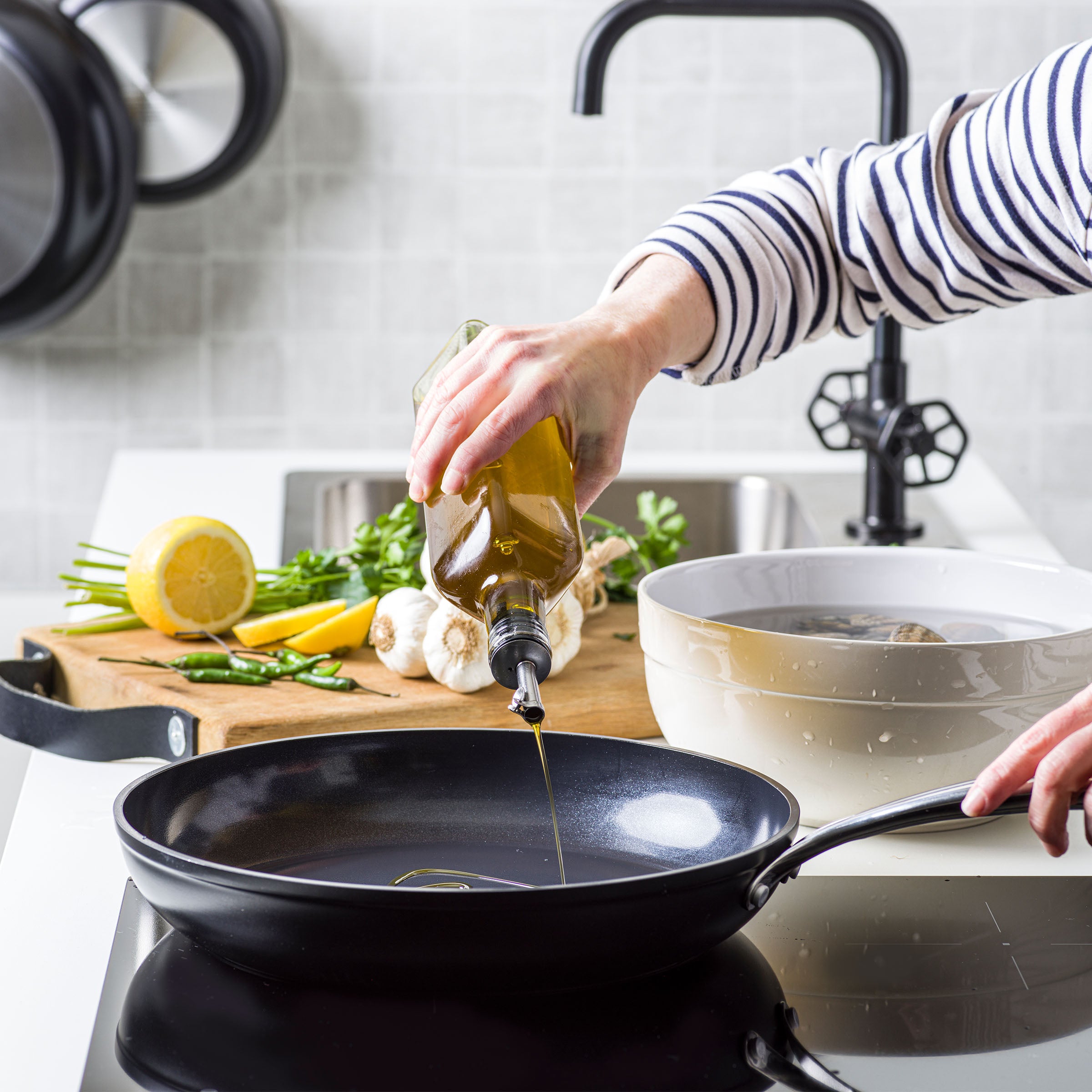 Superior Ceramic koekenpan 28 cm,  wok 30 cm en sauteuse 20 cm