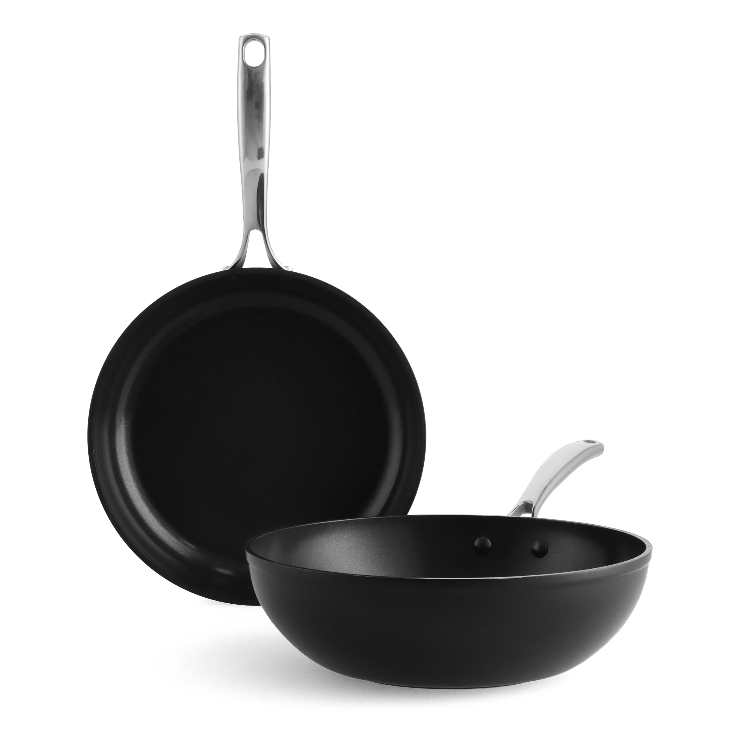 Superior ceramic koekenpan 28 + wok 30