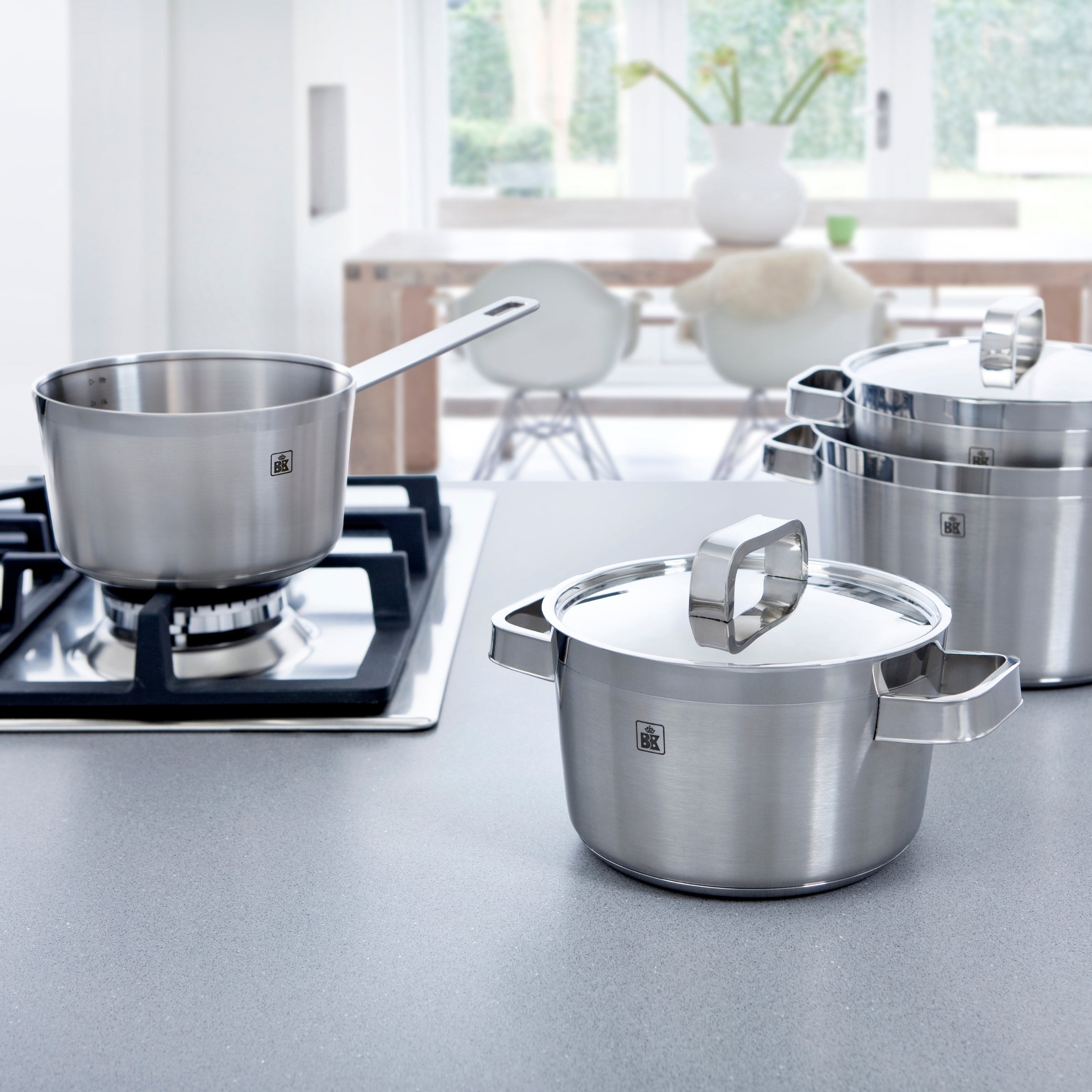 Combi Deal: Sky 3-delige Pannenset + Connect Contactgrill + Conical Profi 4-delige Pannenset