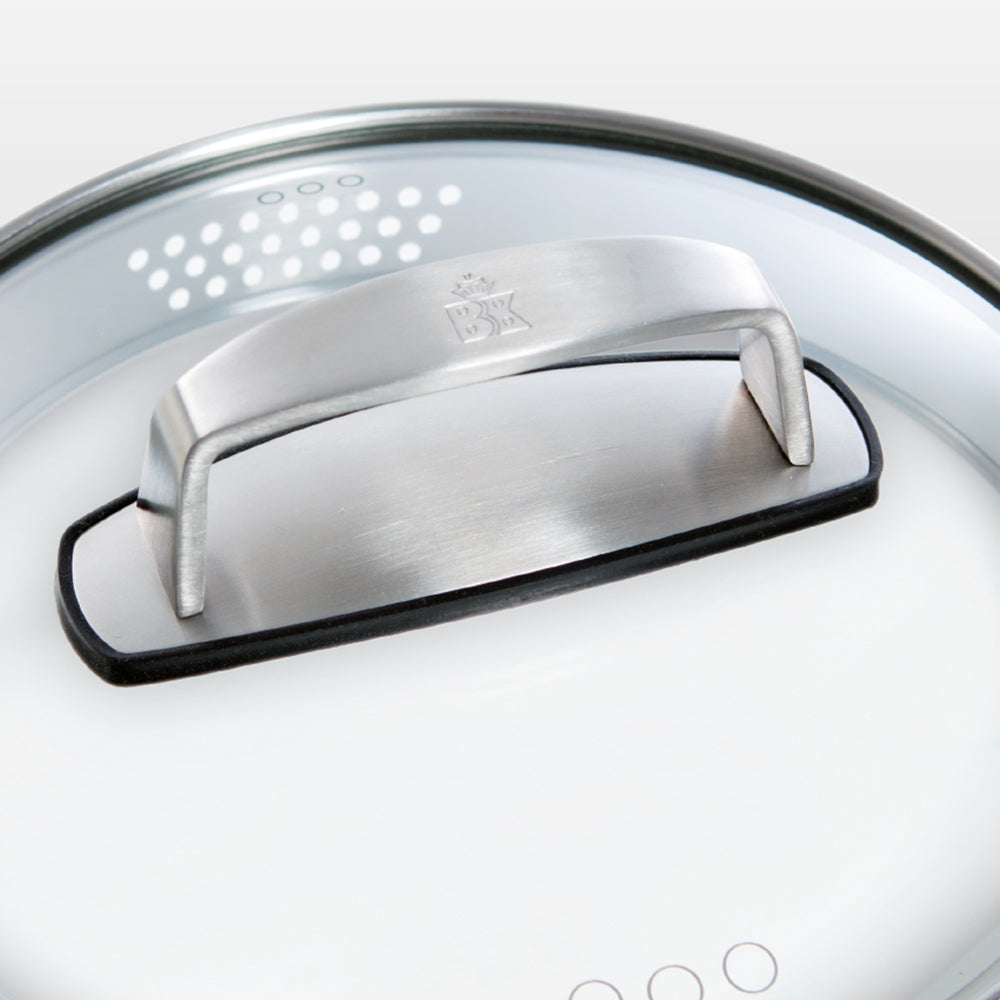 Premium+ pannenset 5-delig zilver deksel