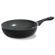 Easy Basic Ceramic wok 28 cm zwart vooraanzicht