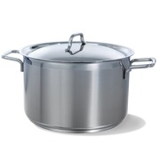 Gastronome soeppan 24 cm 6 liter zilver vooraanzicht
