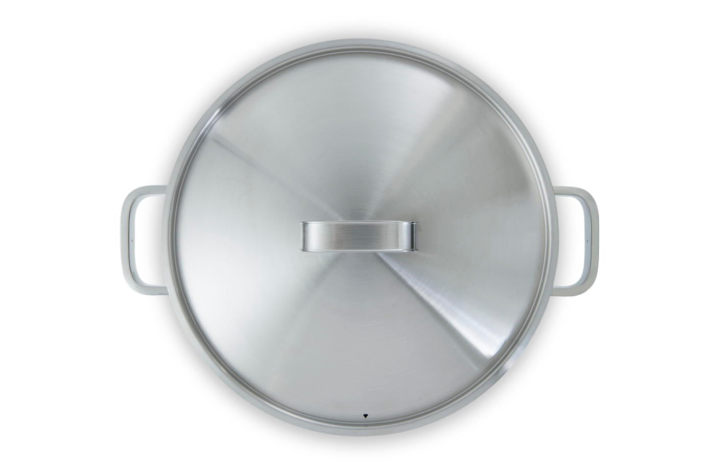 Conical+ pannenset 5-delig zilver bovenaanzicht