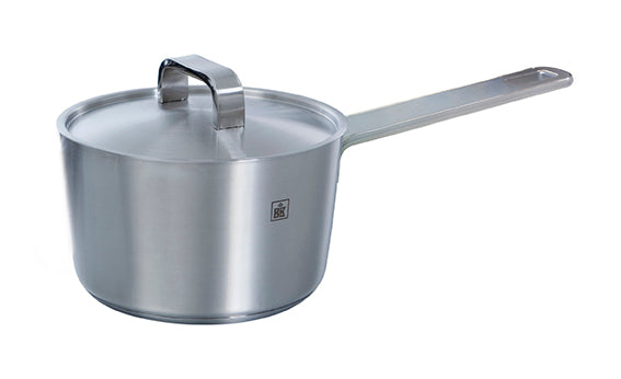 Conical+ pannenset 5-delig zilver vooraanzicht