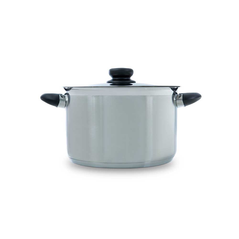 Karaat+ soeppan 24 cm 6,2 liter zilver vooraanzicht