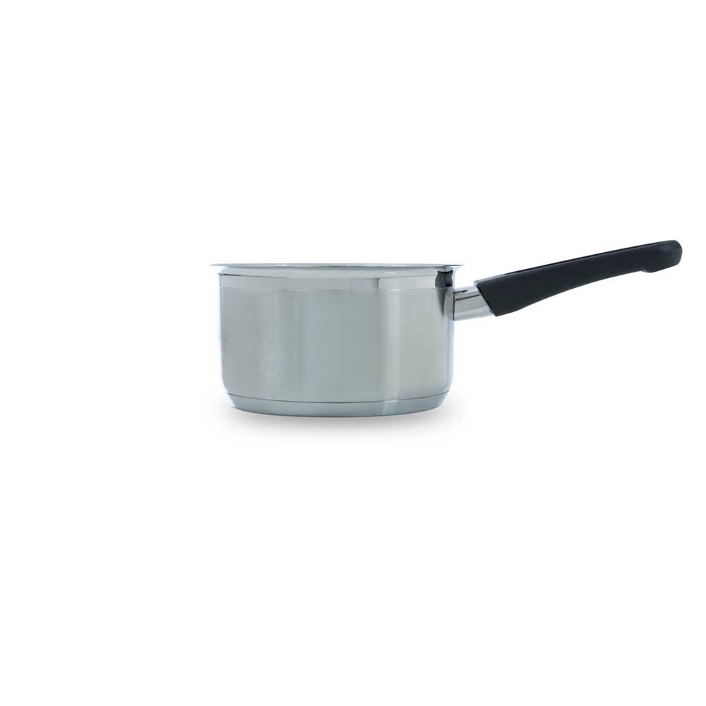 Karaat+ steelpan 16 cm zilver zijaanzicht