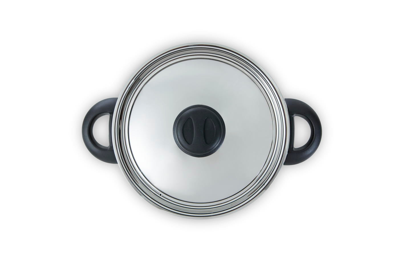 Karaat+ kookpan zilver bovenaanzicht
