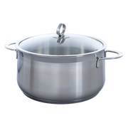 Excellent soeppan 24 cm 5 liter zilver vooraanzicht