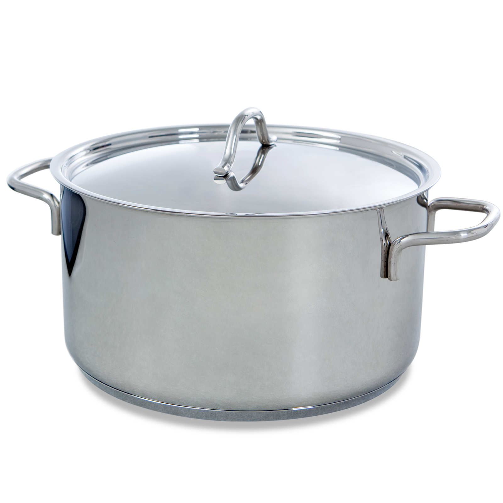 Profiline soeppan 24 cm 6 liter zilver vooraanzicht
