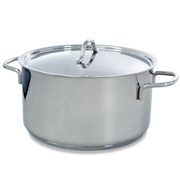 Profiline soeppan 24 cm 6 liter zilver vooraanzicht