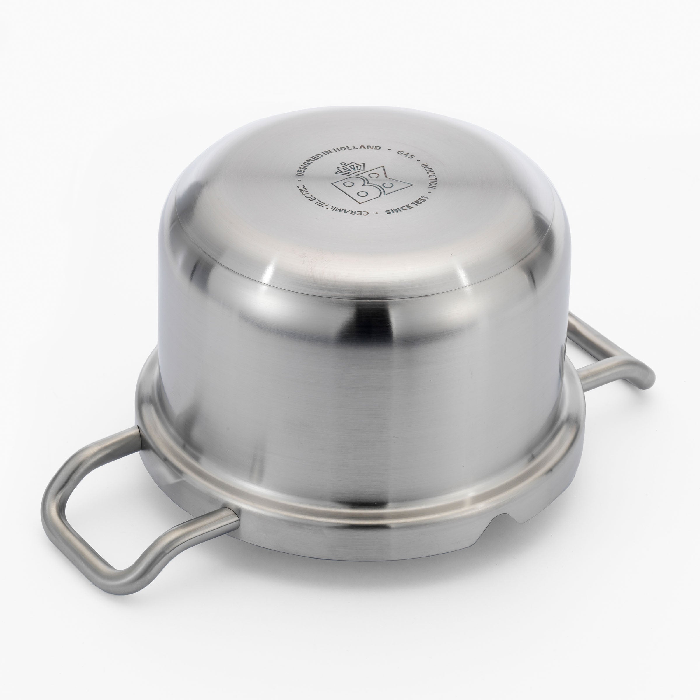 Q-Linair Master pannenset 5-delig zilver onderzijde