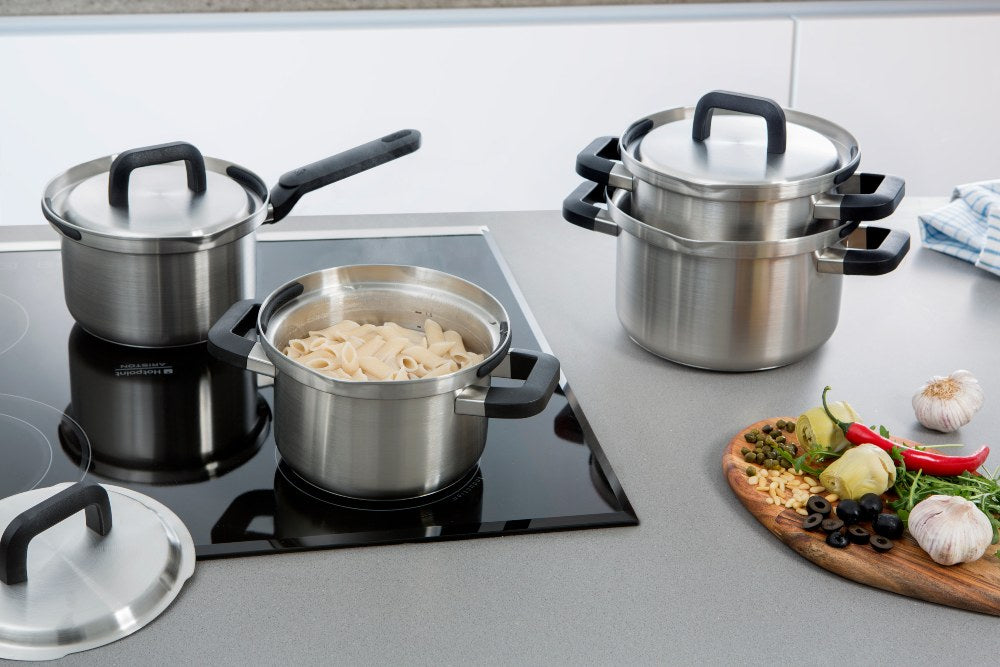 Flow Cool pannenset 5-delig zilver op kookplaat