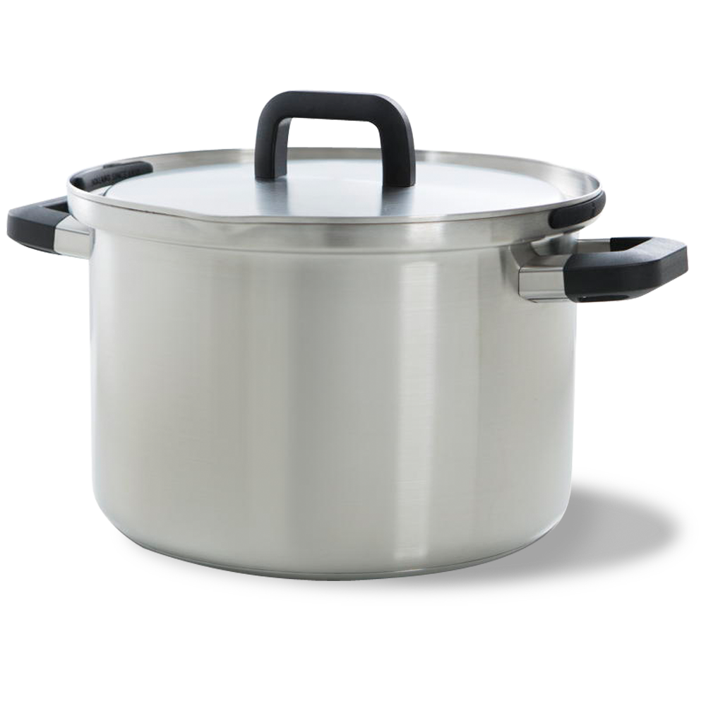 Flow Cool soeppan 24 cm 6 liter zilver vooraanzicht