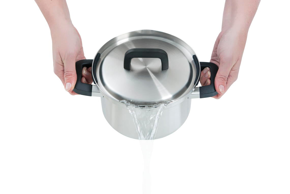 Flow Cool deksel kookpan zilver met water