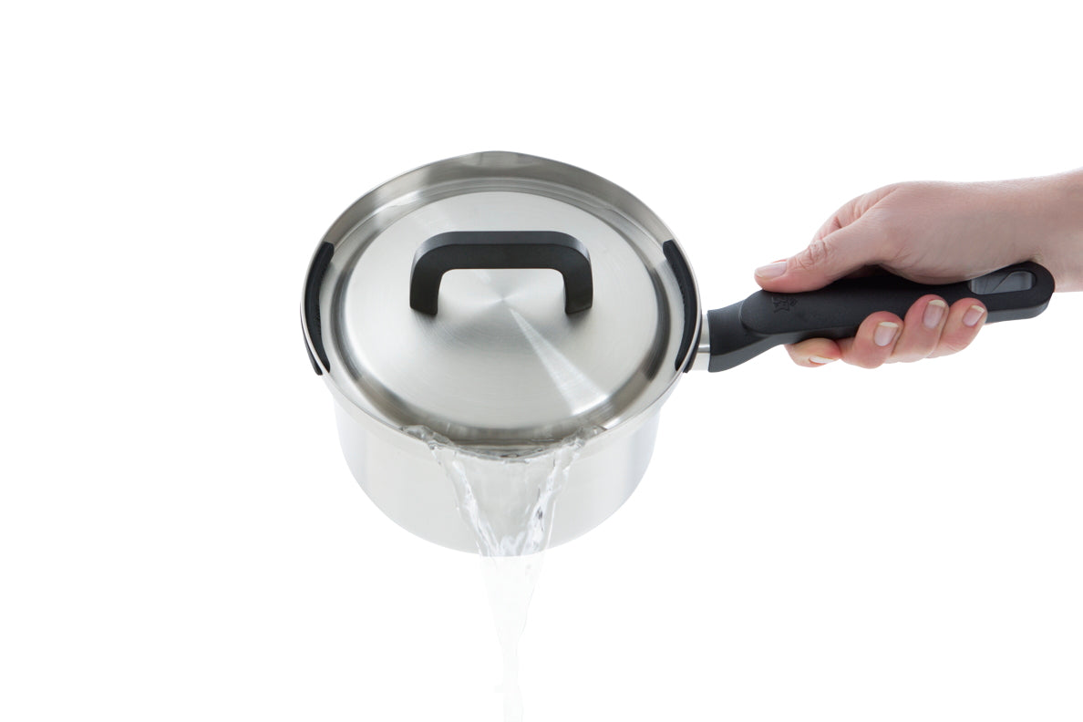 Flow Cool pannenset 5-delig zilver, sauspan met water