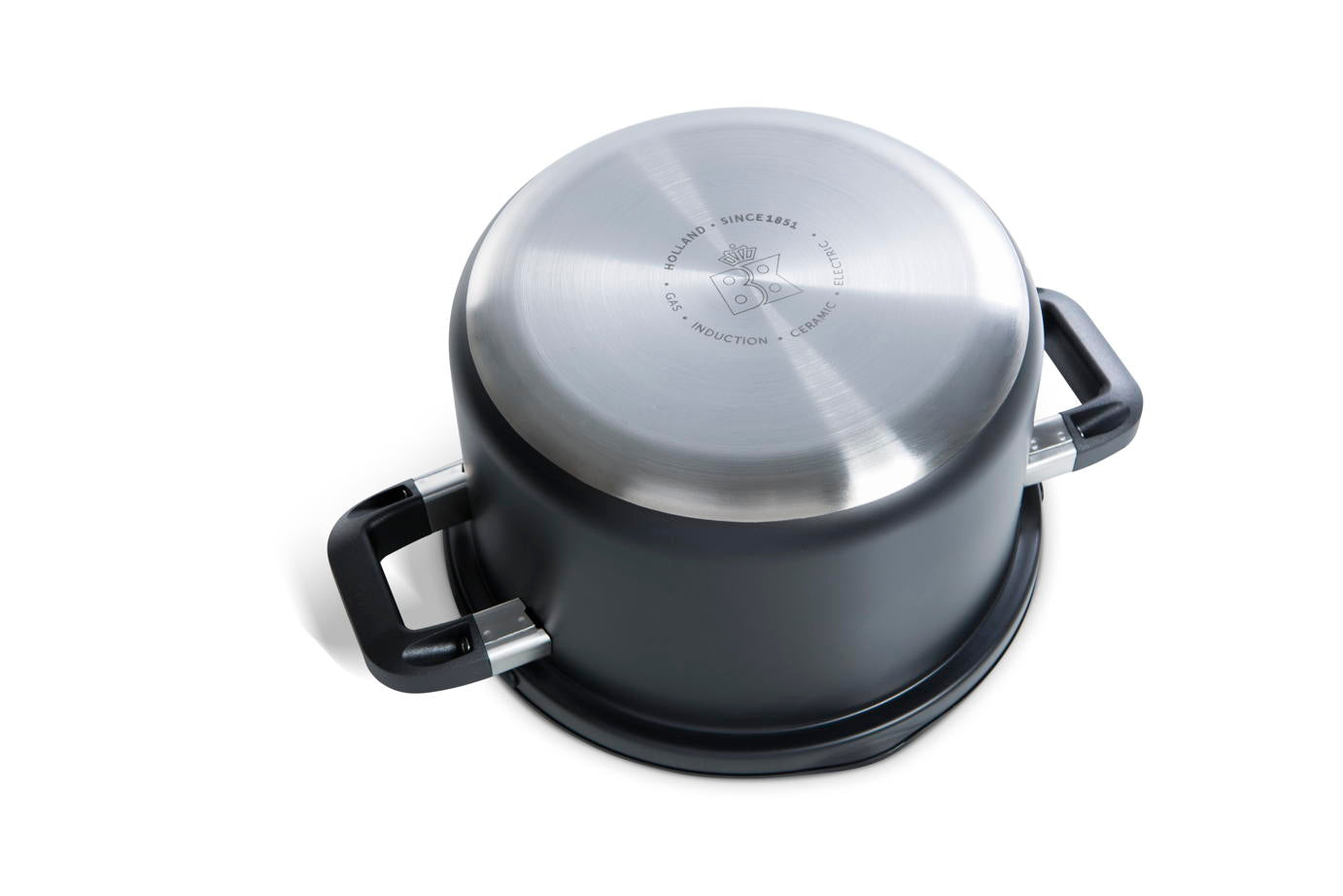 Flow Cool Black RVS pannenset 4-delig zwart onderzijde