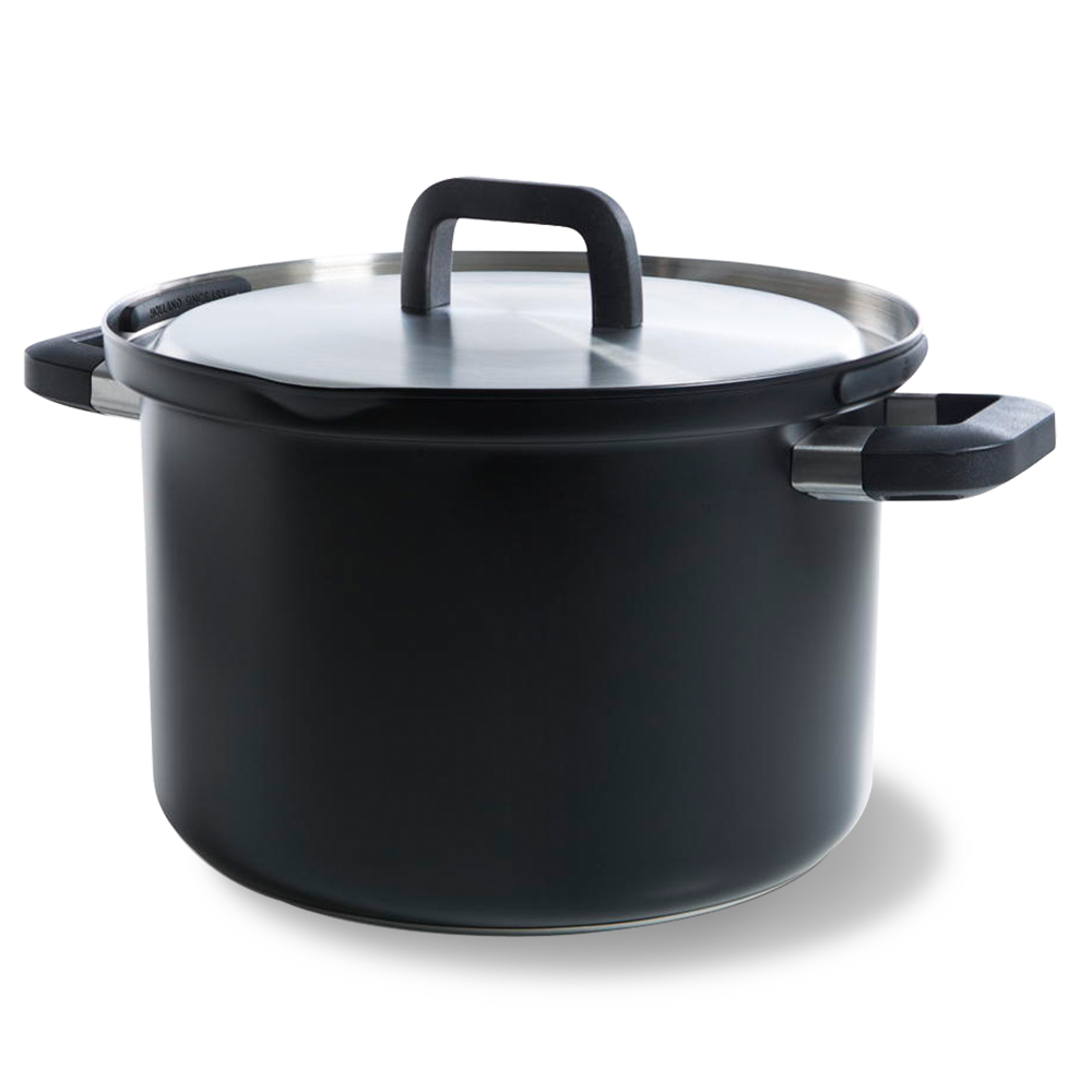 Flow Cool Black RVS soeppan 24 cm 6,5 liter zwart zijaanzicht