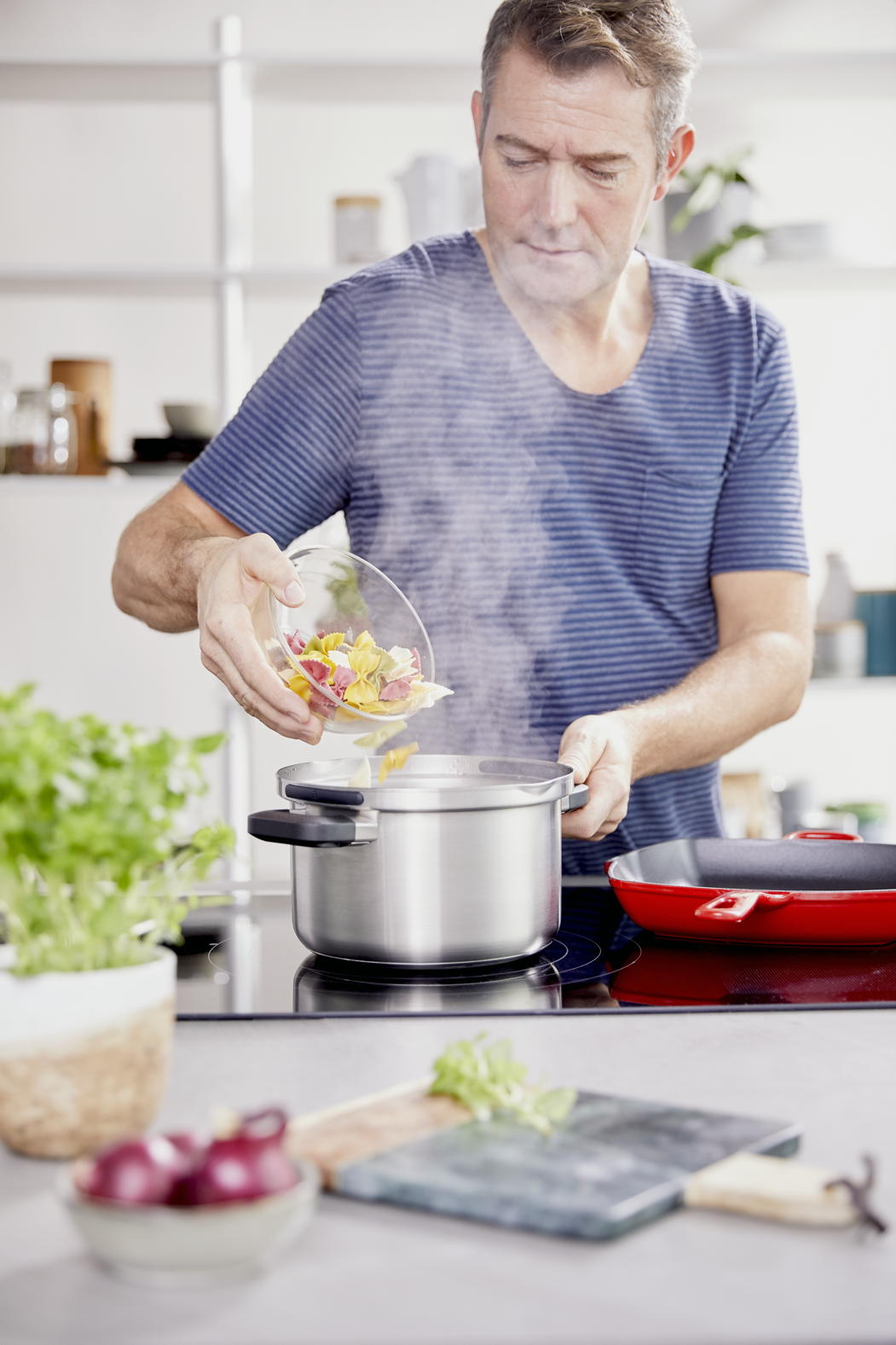 Flow Cool pannenset 4-delig zilver kookplaat