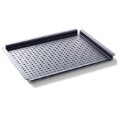 Black Steel BBQ grillplaat 44x32 cm zwart zijaanzicht