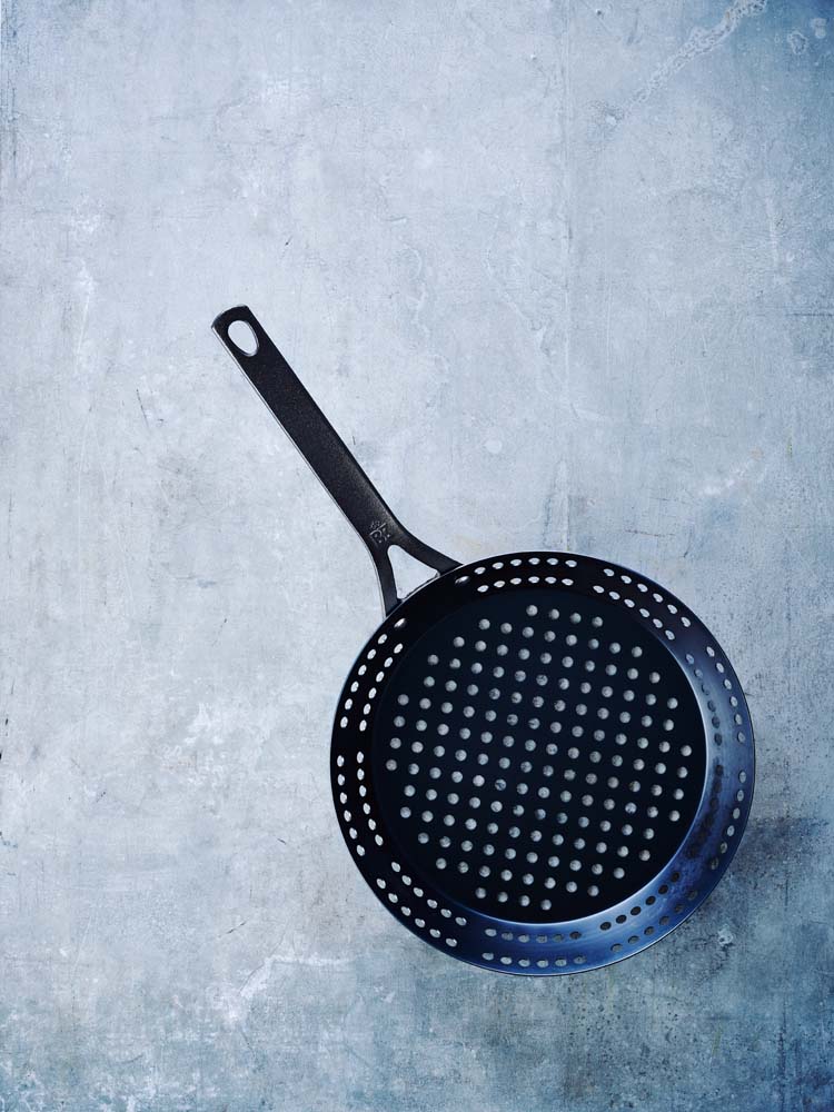 Black Steel BBQ grillpan zwart 30 x 30 cm bovenaanzicht
