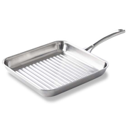 Superior Tri-Ply grillpan 28x28 cm zilver vooraanzicht