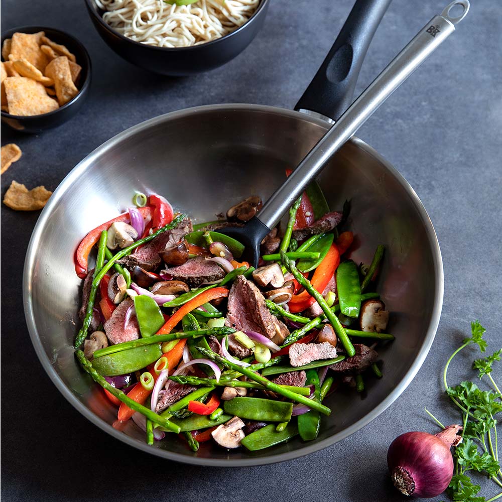 Bold wok 28 cm met groenten