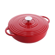 Bourgogne lage braadpan 28 cm rood bovenaanzicht