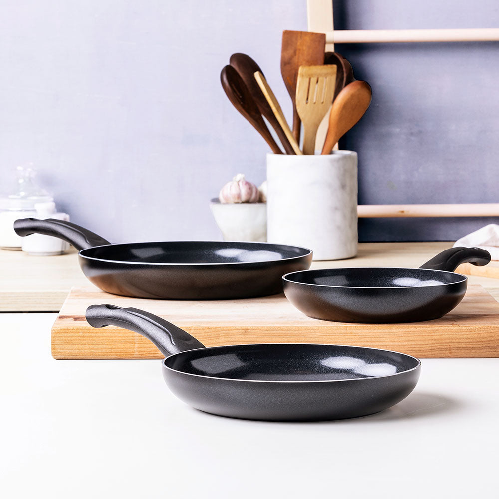 Brilliant koekenpan 24 cm zwart met andere koekenpannen