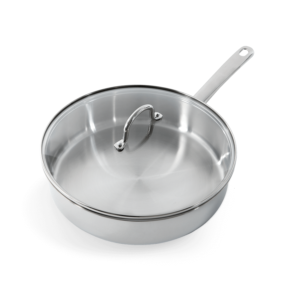 Bright hapjespan 28 cm met deksel bovenaanzicht