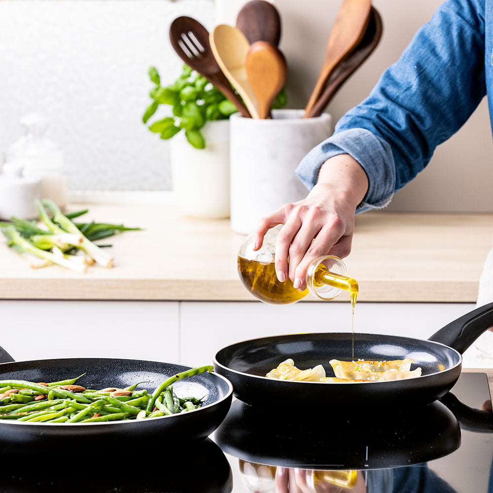 Brilliant 3 (6)-delige pannenset zwart met prinsessenbonen gyoza en 