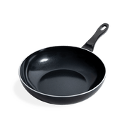 Vivid wok 28 cm zwart vooraanzicht